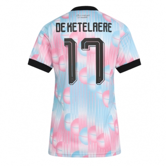 Billige Fotballdrakt Belgia Charles De Ketelaere #17 Replika Bortedrakt Dame VM 2026 Kortermet